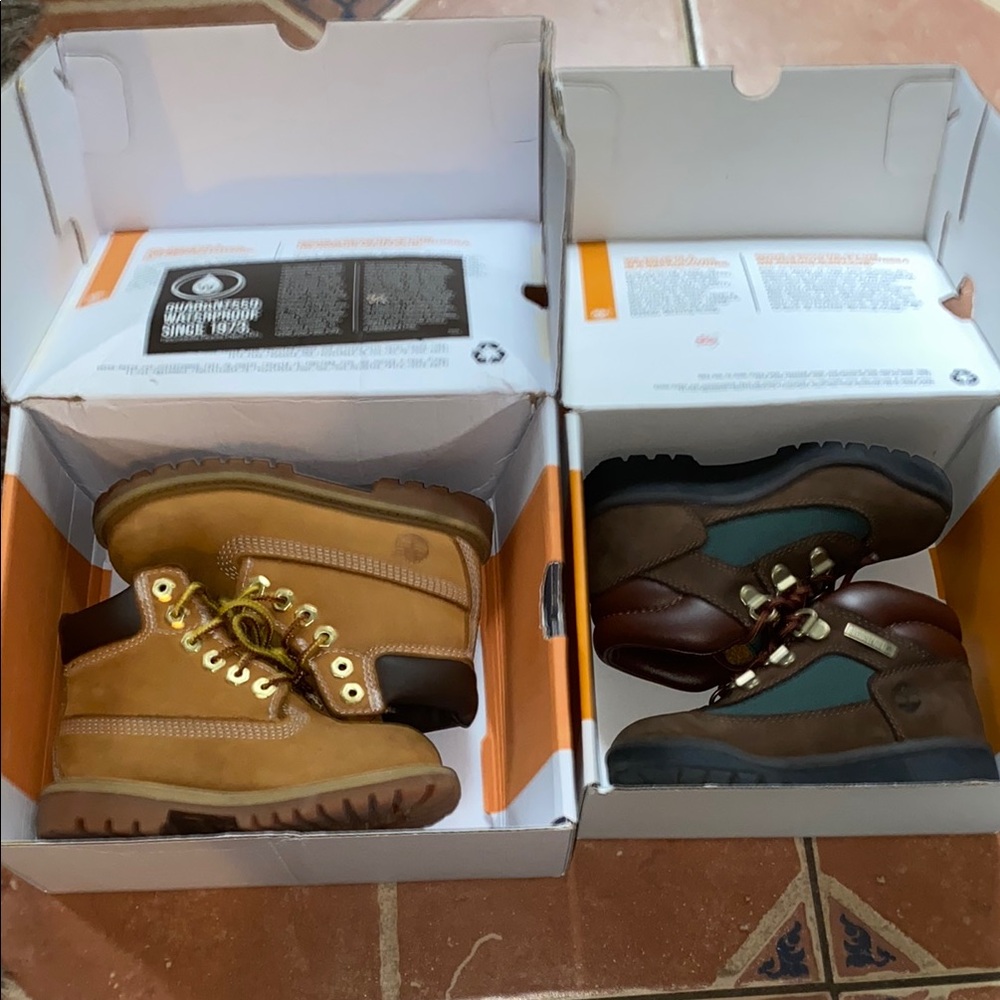 Timberland Kids' Brown and Green Boots